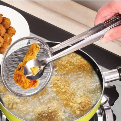 Fry Tool Filter Spoon Strainer With Clip,
