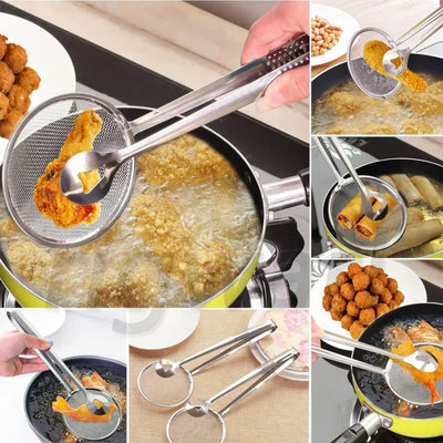 Fry Tool Filter Spoon Strainer With Clip,